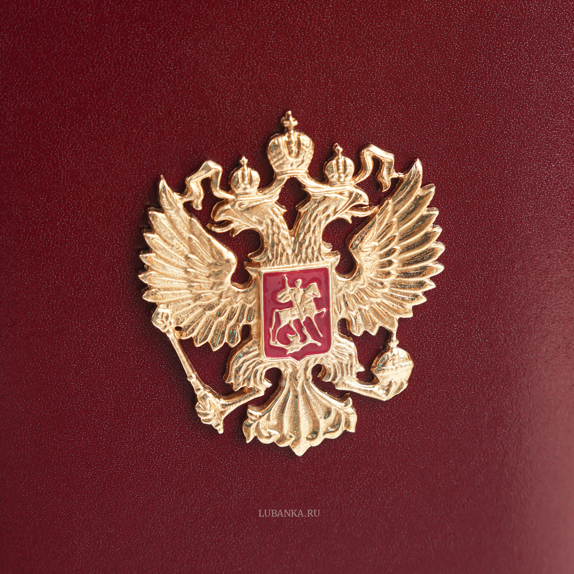 Визитница кожаная Администрация Президента РФ красная