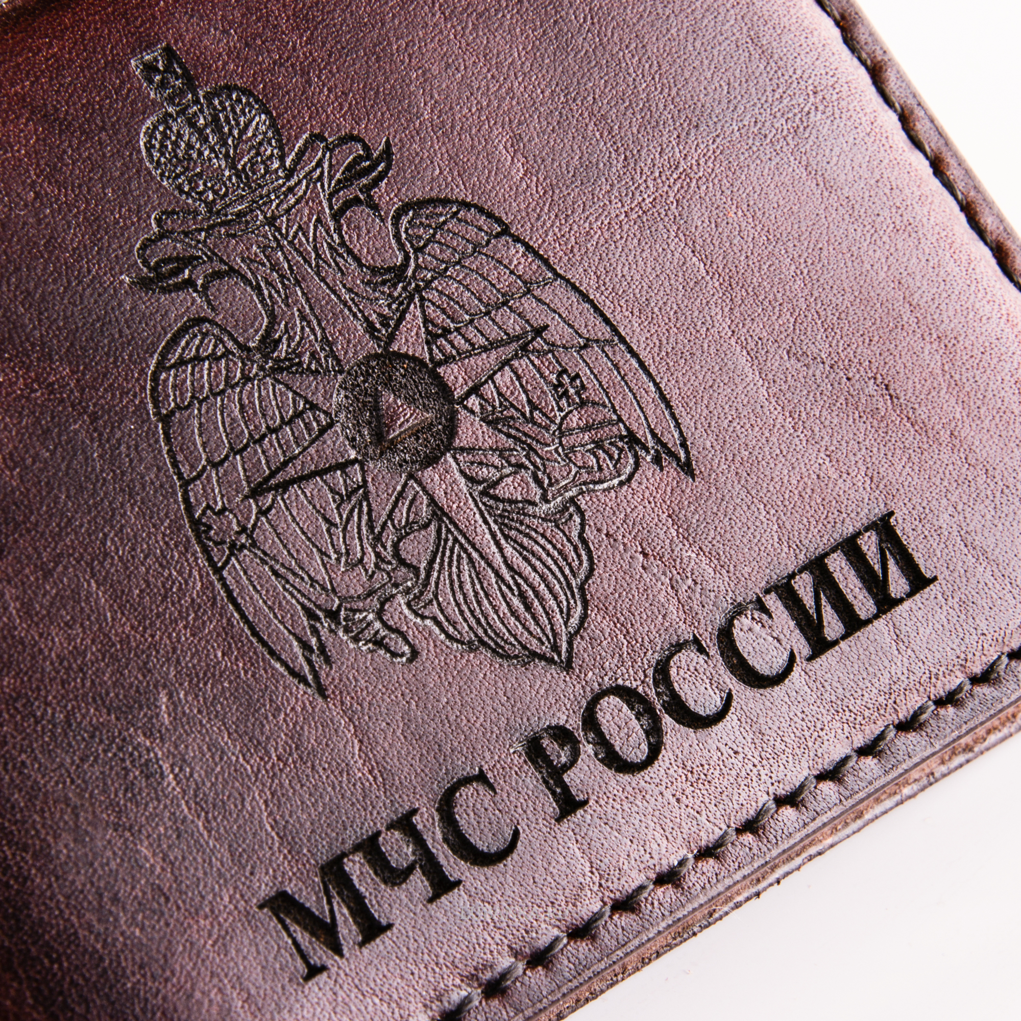 Обложка для удостоверения МЧС коричневая